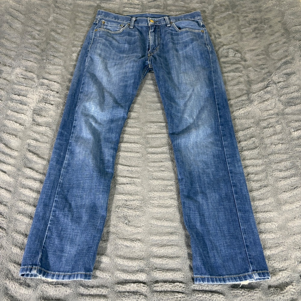 Levis 513 Slim Straight Jeans Mens 32x30 Blue Medium Wash Denim 08513-0242